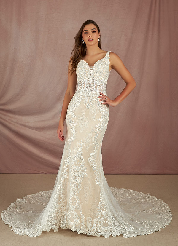 front Azazie Ophelia Wedding Dress