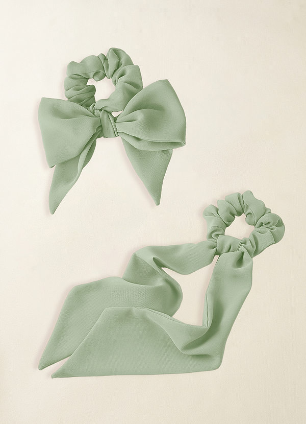 front 매칭 컬러 쉬폰 멀티웨이 헤어 스카프 스크런치 세트