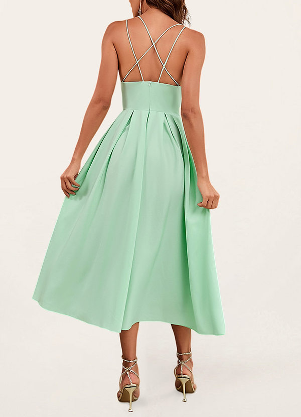 back Extravagant Taste Mint Green Midi Dress