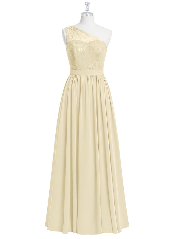 azazie champagne dress