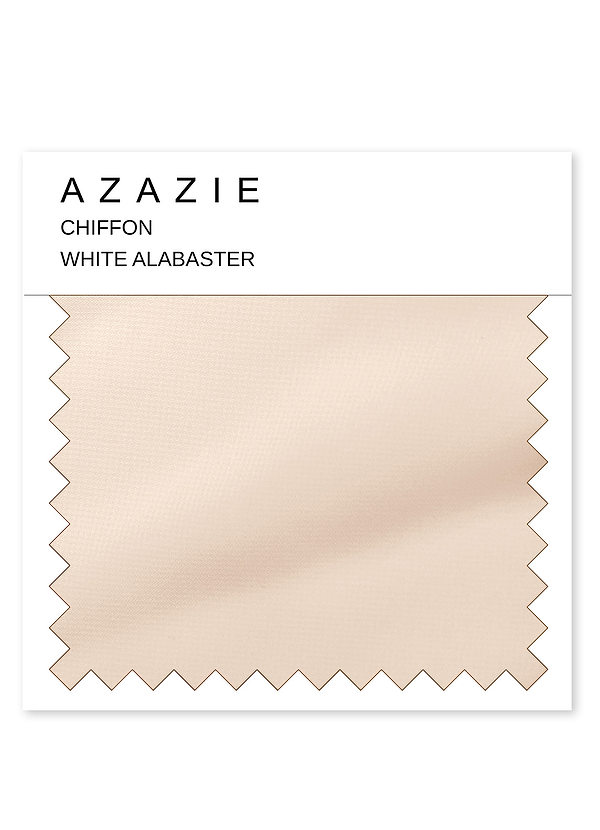 front Azazie White Alabaster Chiffon Swatch