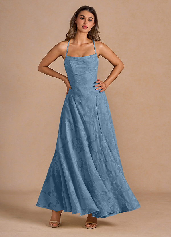 Marlo Steel Blue Corset Summer Midi Dress image1