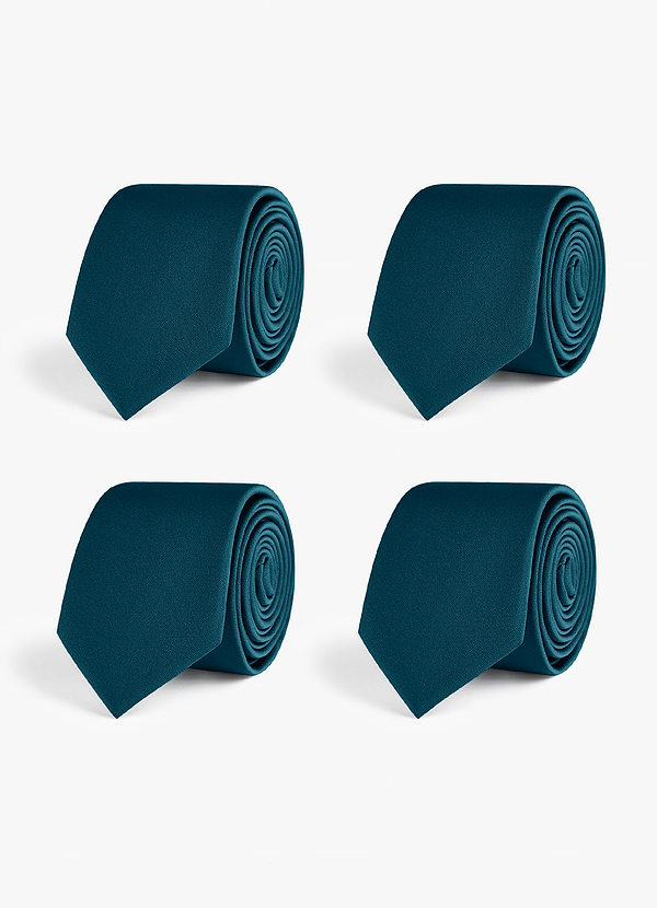 front Set di cravatte slim in raso elasticizzato – 4 pezzi