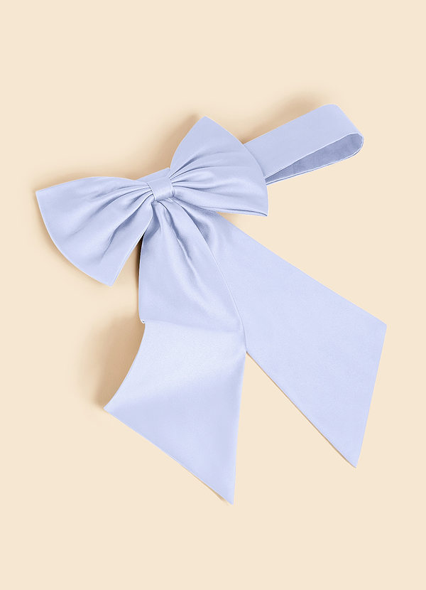 front Matching Color Matte Satin Bow Sash