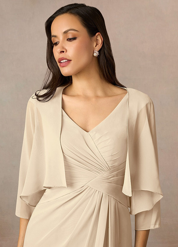 front Azazie Fisher Chiffon Wrap