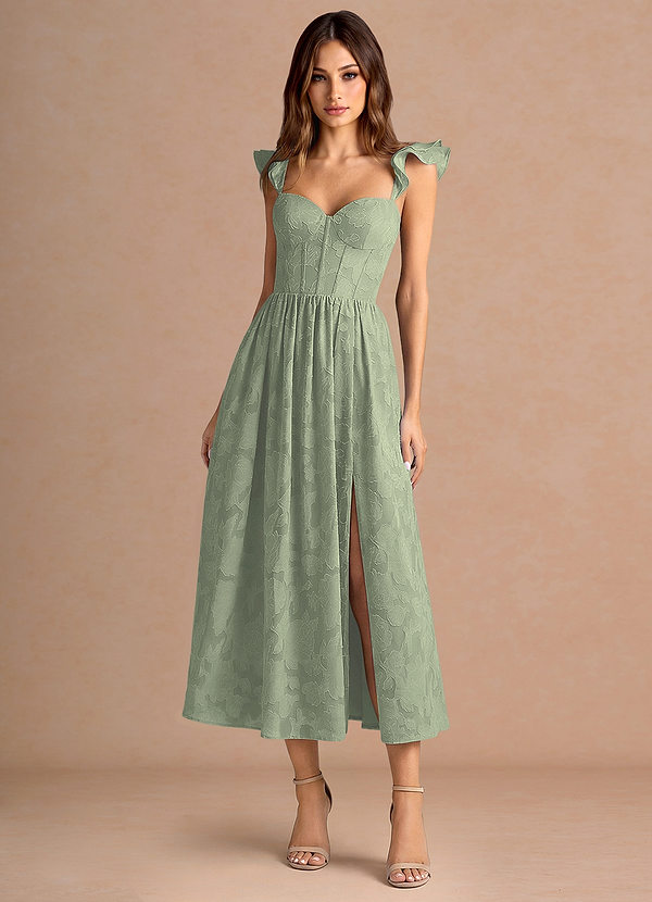 Denisse Agave Green Midi Dress image1