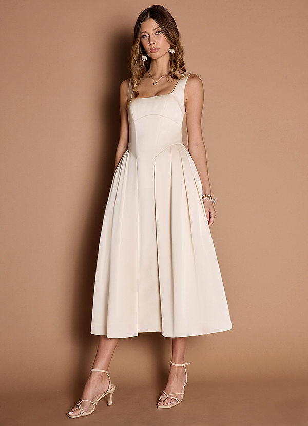 Eirlys Cream Midi Dress Ready to Ship Azazie CA — free download