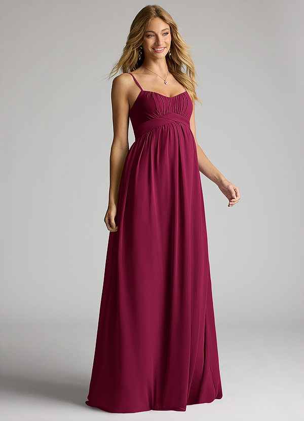 Llana Maternity Bridesmaid Dresses A-Line Chiffon Floor-Length Dress image1