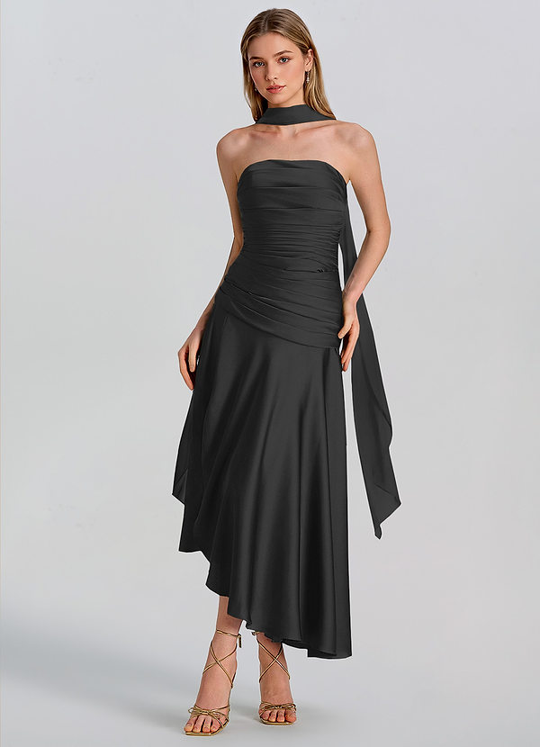 Maelisse Zwart Strapless gerimpelde gedrapeerde tweedelige set image1