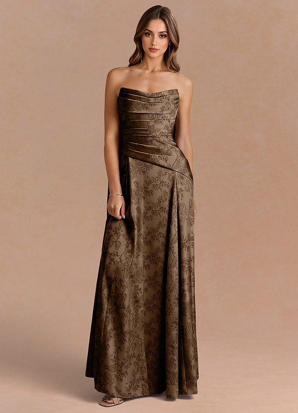Gabriela Coffee Brown Maxi Dress image1
