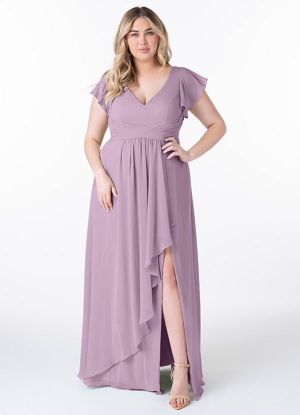 Azazie Omari Bridesmaid Dresses Wisteria A-Line Chiffon Dress image1