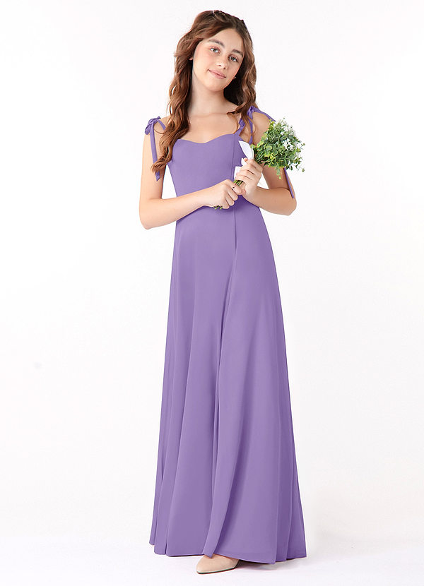 Azazie Rosey Junior Tahiti A-Line Sweetheart Neckline Chiffon Dress image1