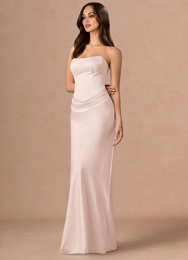 Robe Maxi Rose Poudré Valencia image1