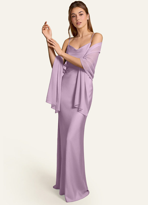 front Azazie Châle en mousseline Aleena assorti