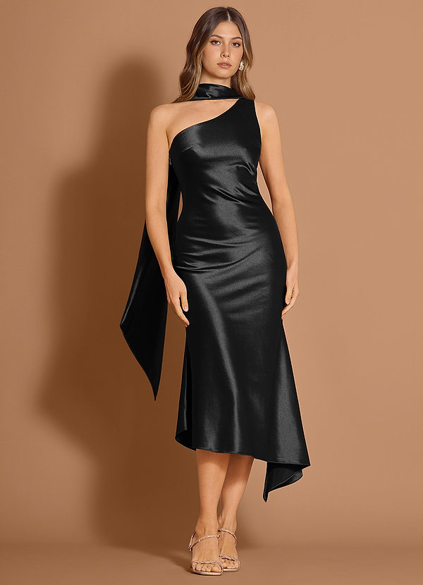 Euphemia Black Midi Dress image1