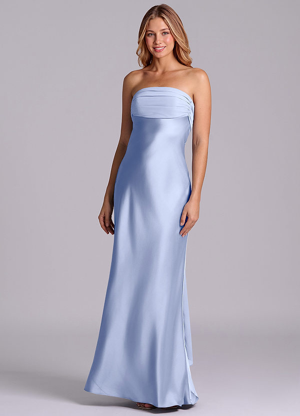 Azazie Ailanie Brudtärneklänningar Klä av Tubklänning i Stretch Satin Axelbandslös Is image1