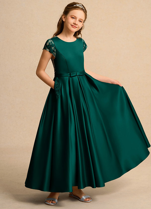 Azazie Bunny Junior Formal Klänningar för brudeflicka Klä Balklänning i Spets image1