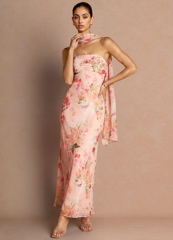 Aisha Abstract Bouquet Floral Maxi Dress image1