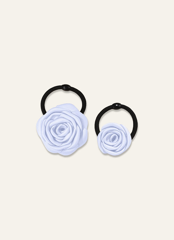 front Darling Poise Ivory Flower 2-Piece Hair Tie Set