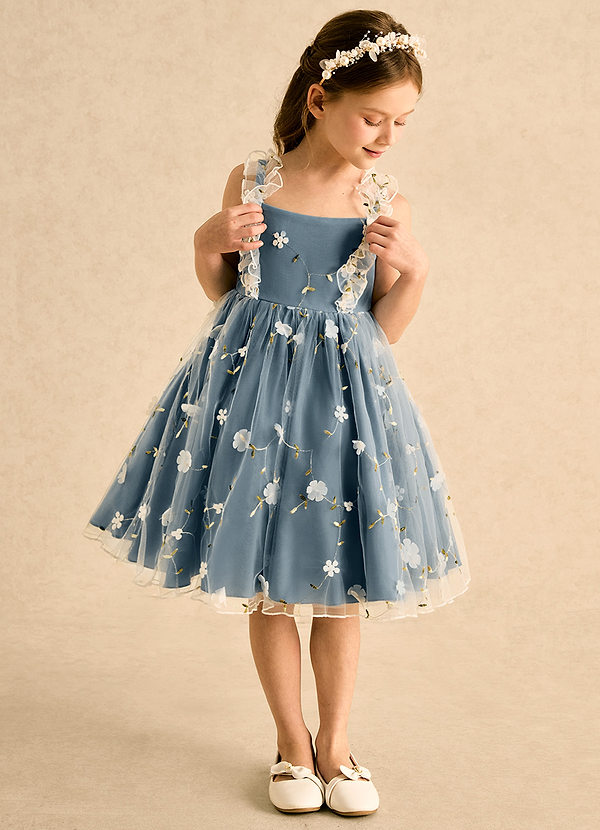 Krissie Flower Girl Dresses Twilight A-Line Ruched Tulle Dress image1