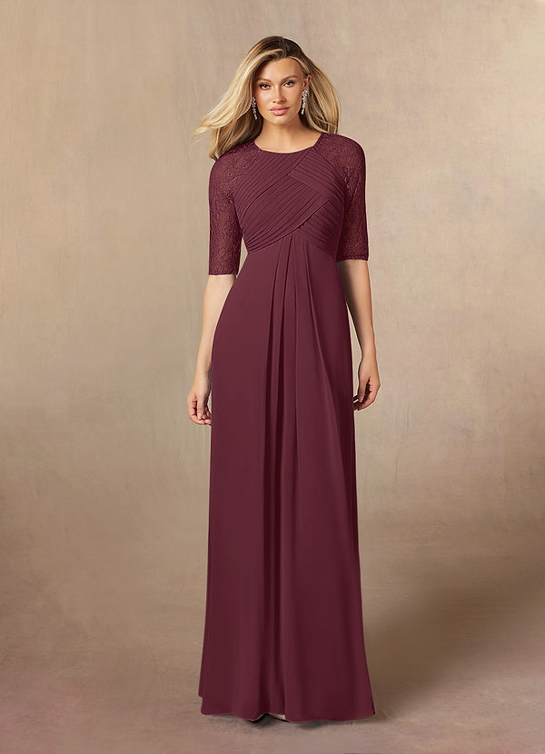 Barrymore A-Line Scoop lace Chiffon Dress