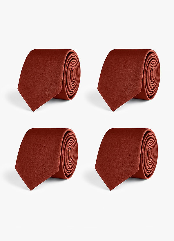 front Set di cravatte slim in raso elasticizzato – 4 pezzi