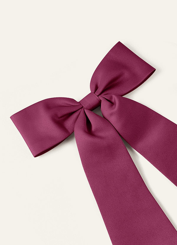 front Matching Color Matte Satin Bow Hair Tie Set