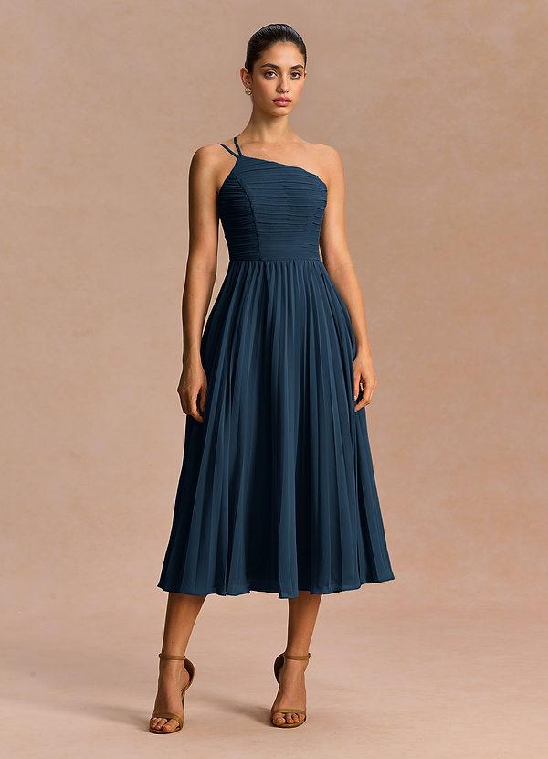 Oliva Navy Midi Dress image1