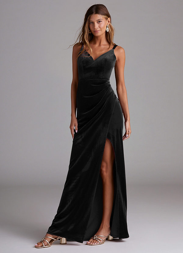 Leo Sheath Pleated Velvet Dress