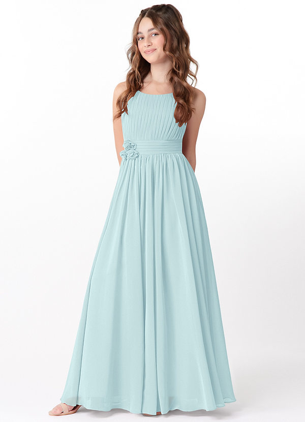 Sea Glass Azazie Astrid Junior Junior Bridesmaid Dresses | Azazie