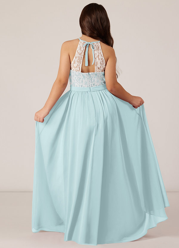 Azazie Fahari Junior Mist A-Line Lace Chiffon Dress image1
