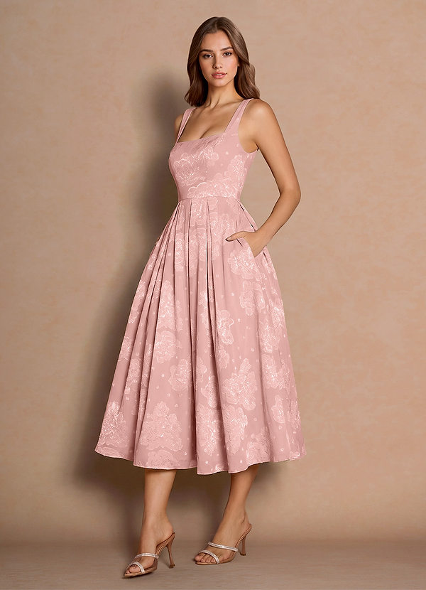 Briac Powder Pink Midi Dress image1