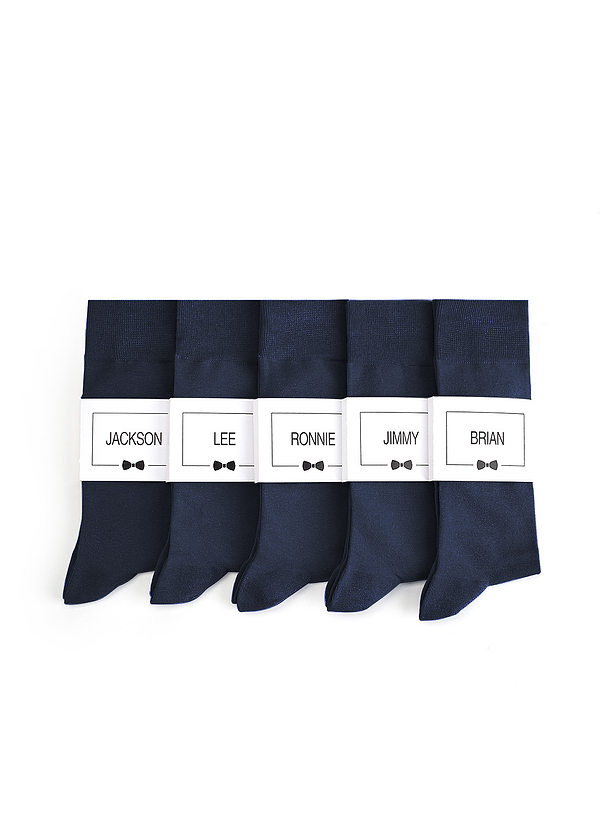 front Men's Dress Socks with Custom Label