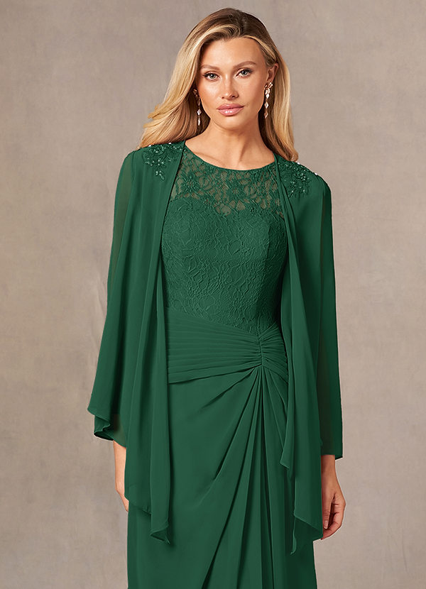 front Azazie Matching Color Moxie Chiffon Wrap