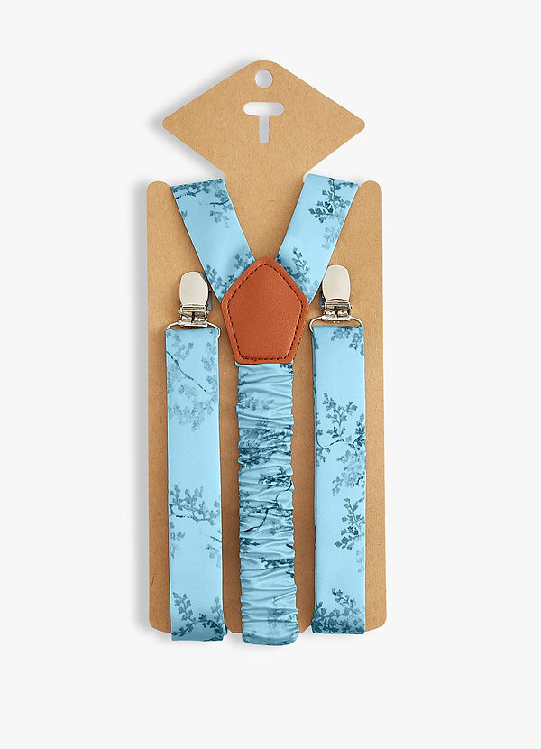front Matching Color Boy's Matte Satin Suspenders
