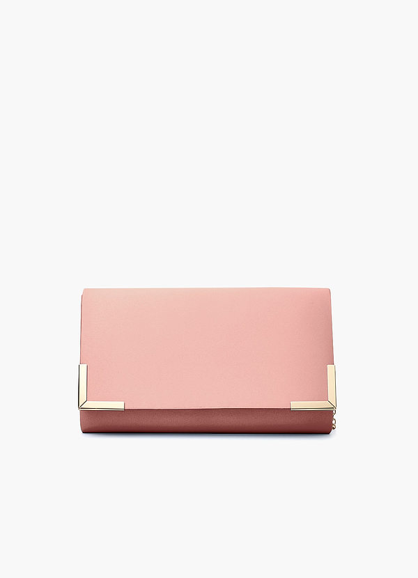 front Pochette a busta in raso opaco coordinato