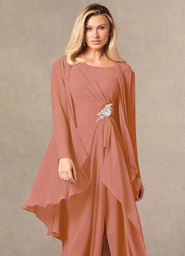 front Azazie Bijpassende Kleur Devereaux Chiffon Wrap