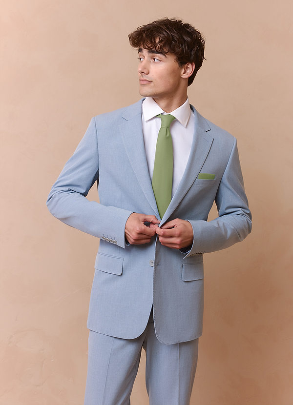 front Matt Satin Skinny Tie och ficka Square Set