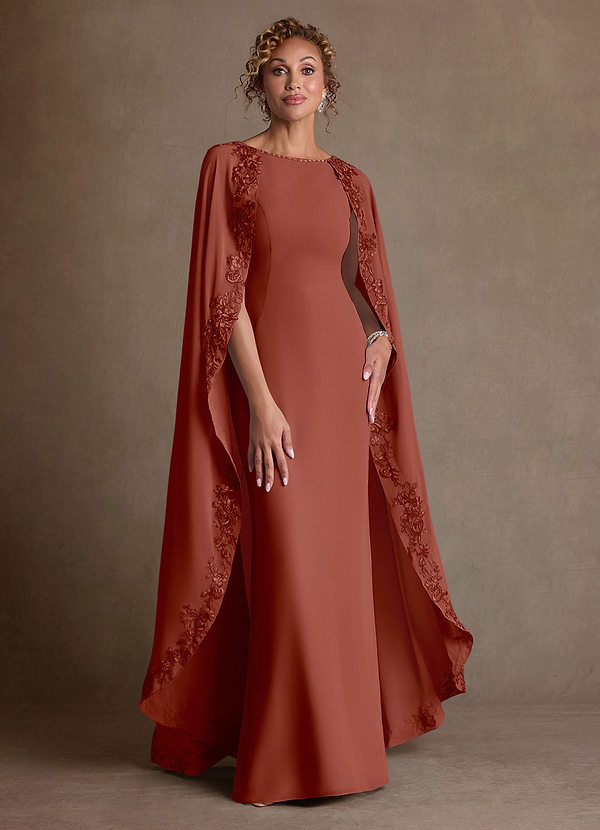 Azazie Artemisia Suknie dla Matki Panny Młodej Osłona Koronka Szyfon Długość podłogi Sukienka image1