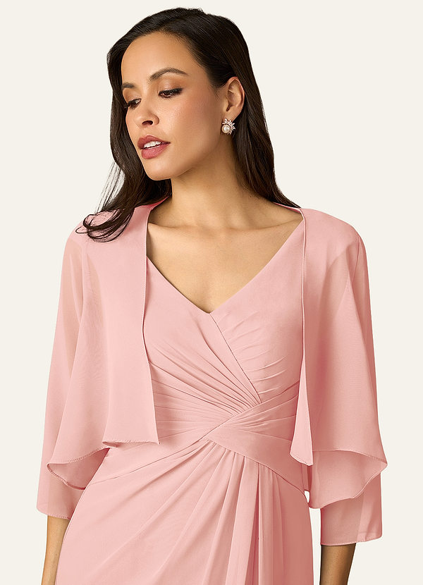 front Azazie Matching Color Fisher Chiffon Wrap