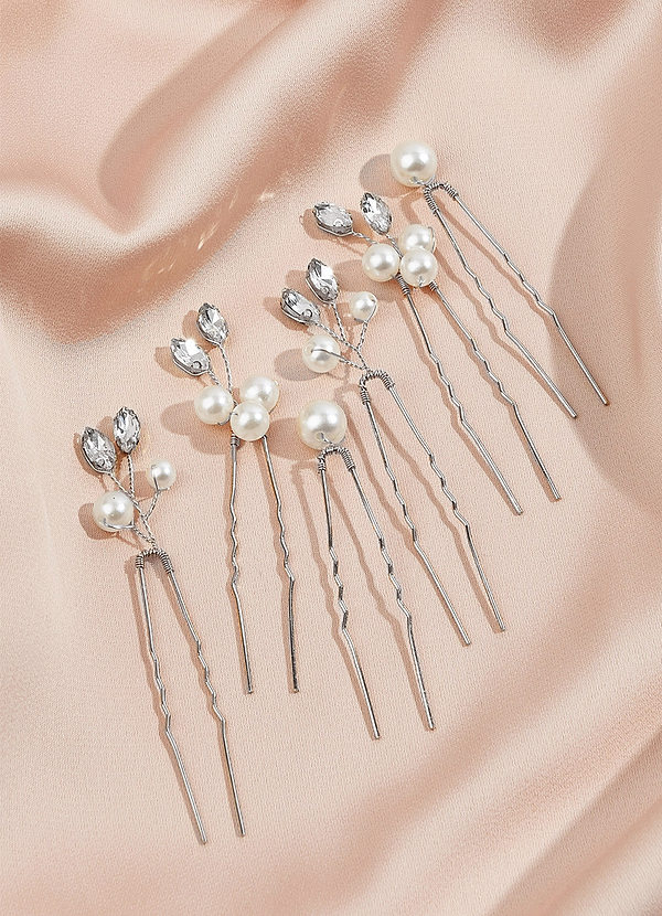 Pearl Rhinestone Embellished Hårnålar front