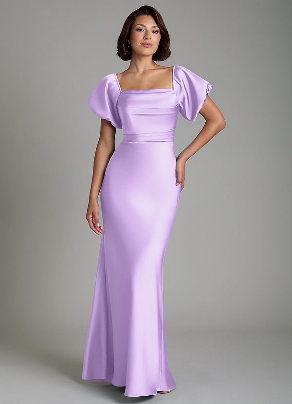 Lea Bridesmaid Dresses Lilac Mermaid Off the Shoulder Stretch Satin Convertible Dress image1