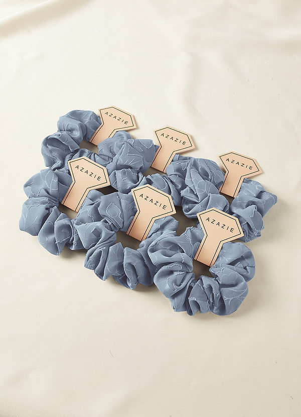 front Matching Color Bridesmaid Floral Burnout Over Size Scrunchie Set