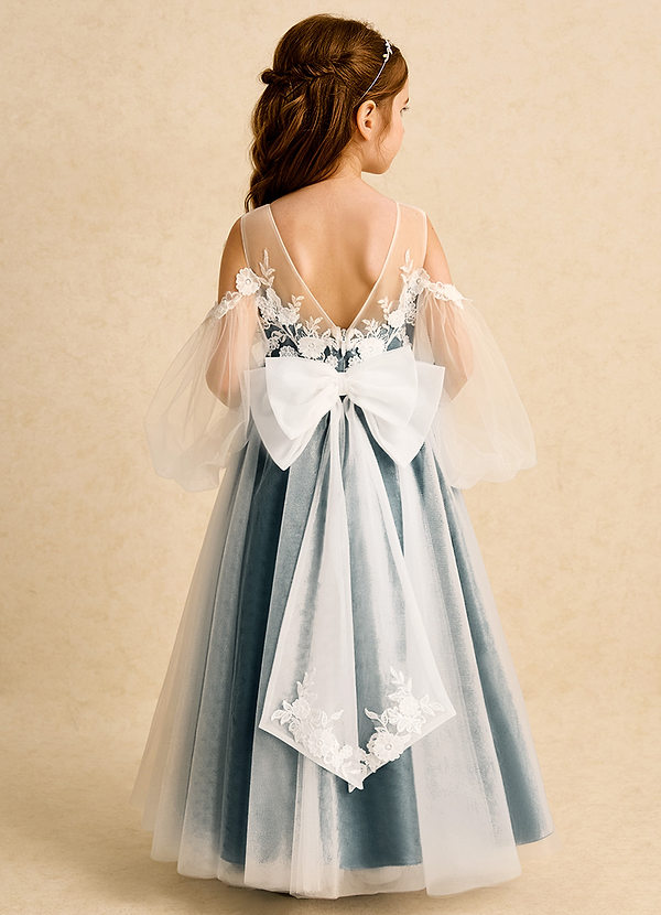 Azazie Zimi Vestidos de Niña de Flores Vestido de Pino de Tul de Princesa con Escote de Corazón image1
