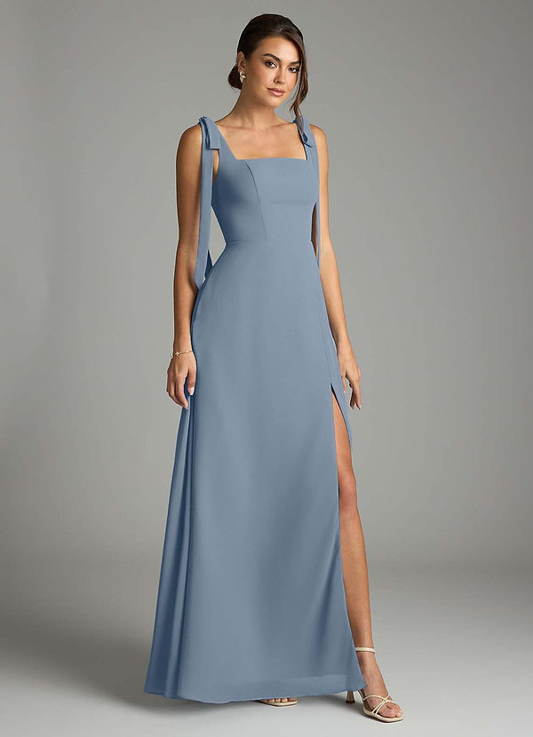 Azazie Debra Bridesmaid Dresses Twilight A-Line with Pockets Chiffon Convertible Dress image1