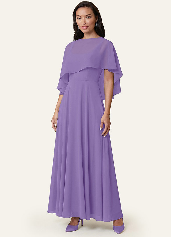 front Azazie Matching Color Wren Chiffon Wrap
