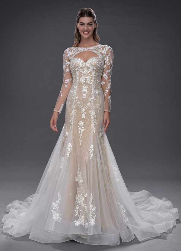 front Azazie Astrid Wedding Dress
