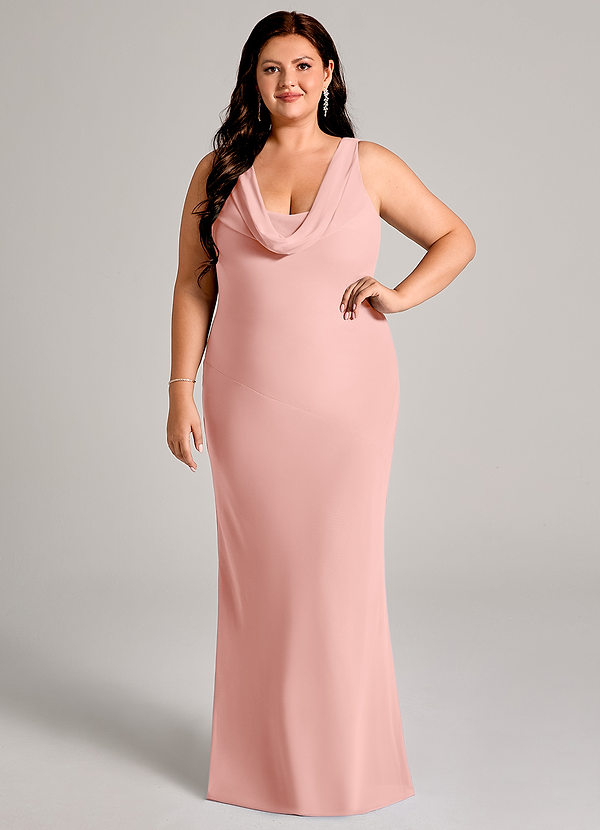 Azazie Rylina Brudtärneklänningar Klä av Sjöjungfru i Chiffong Plisserad Rosett image1