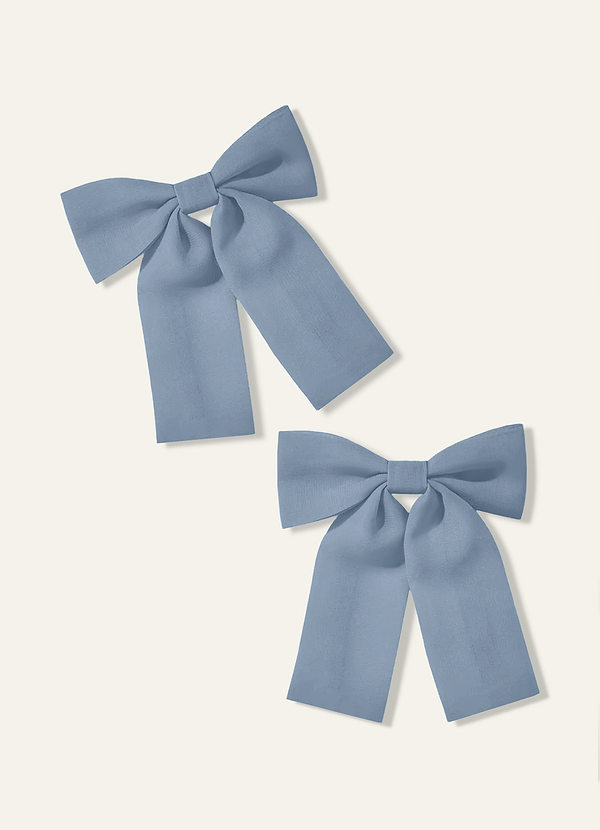 front Girls Chiffon Bow Hair Clip (Pack of 2)