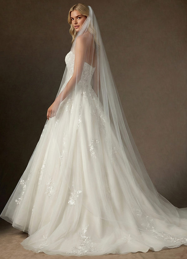 front Talia Chapel Length Veil